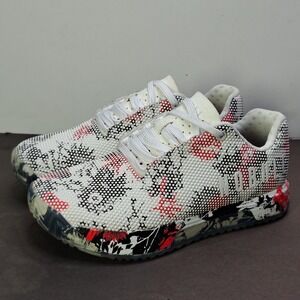 NOBULL SuperFabric Trainer White Black Red Floral Camo Shoes Womens 7 Mens 5.5